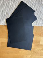 Tischset 6er Set DEPOT Kunstleder Schwarz