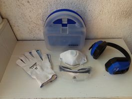 Schutzset Berner Gehörschutz Brille Maske Handschuhe
