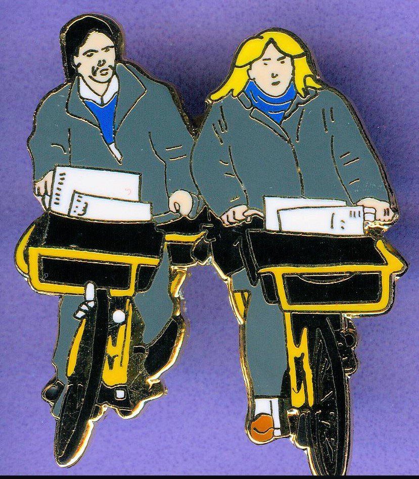 Plaketten & Abzeichen: DB  Pöstler auf Velo – Gebraucht aus Winterthur von Sammleroase