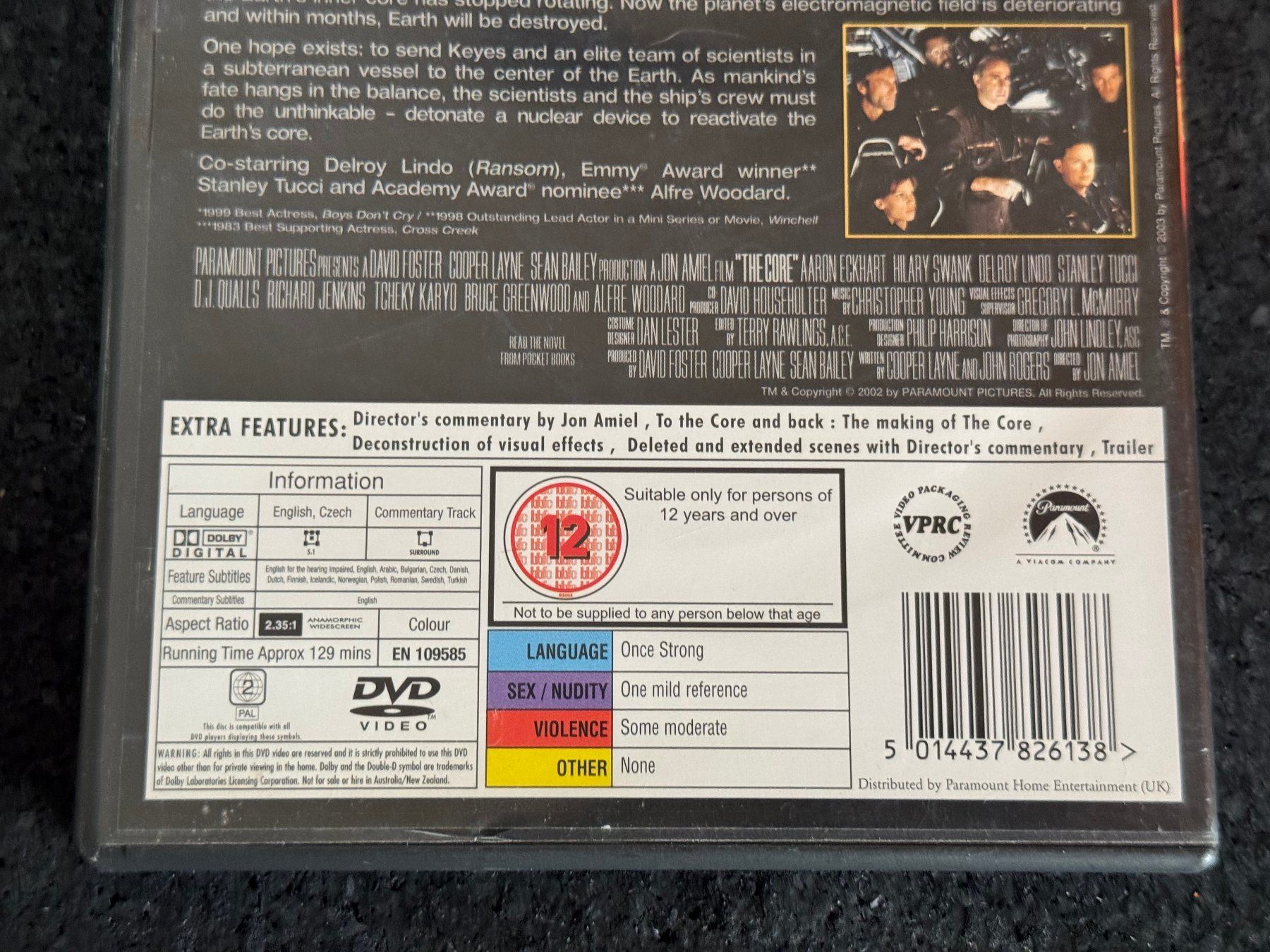 Tutti i DVDs: The Core DVD EN/CZ – Usato da Fribourg venduto da tschjoly 3