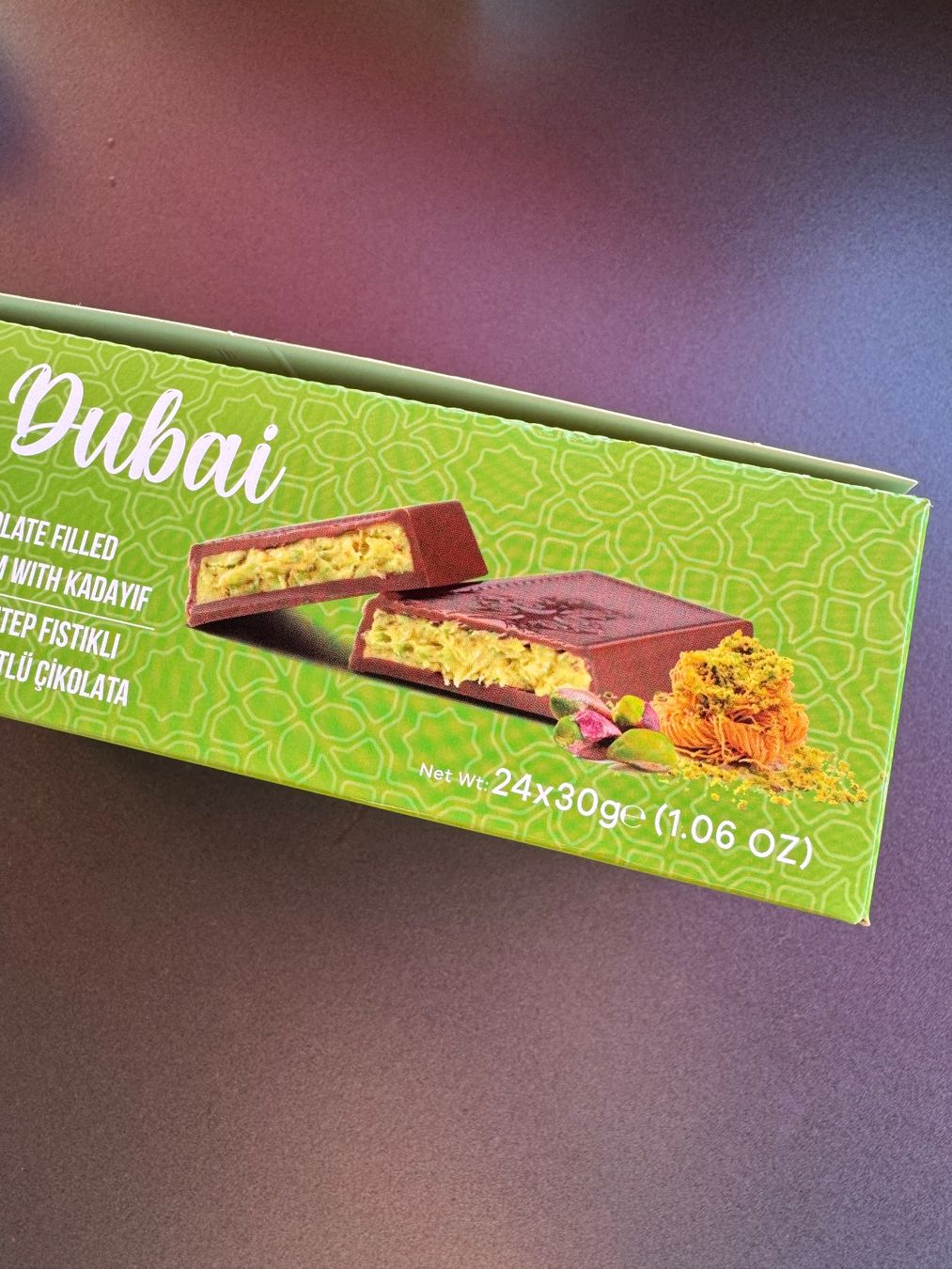 Cibi & Specialità: Dubai Schokolade 24x30gr.  (720gr) – Nuovo e nell'imballaggio originale da Moosseedorf venduto da SDmedia 1