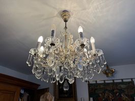 Antiker Lüster Kronleuchter Glas Leuchter Wohnungsauflösung