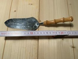 Tortenheber Kuchenheber Vintage Bambus Griff Edelstahl 23 cm