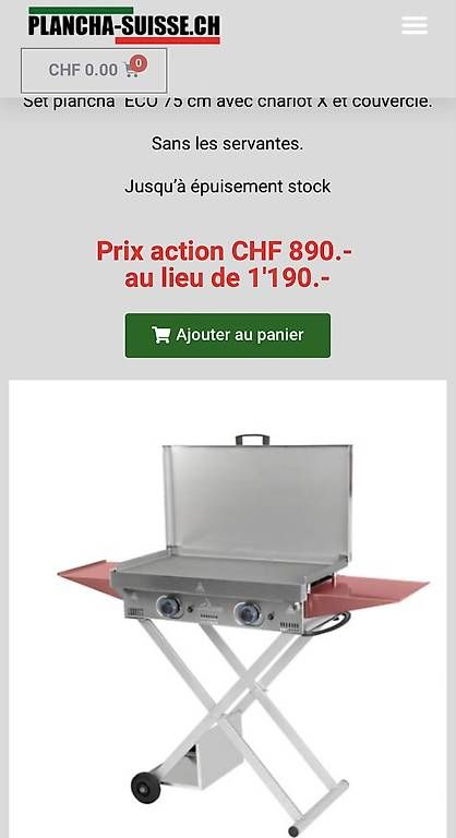 Griglie: Planchas grill – Usato da Saint-Aubin venduto da Dionisis 3