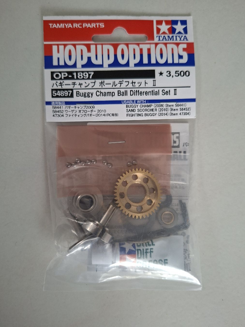 Tamiya Modellismo RC: Tamiya 54897 Buggy Champ Ball Differential Set – Nuovo e nell'imballaggio originale da Schattdorf venduto da mamo1952
