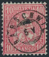 SO Bärschwil - Zwergstempel - Voll Stempel - Sitz. Helvetia