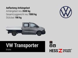 Erhöhung Anhängelast 3500 kg für VW Transporter Brücke