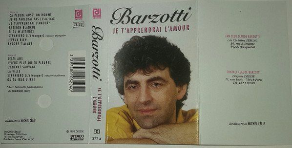 Kompaktkassetten: CASSETTE BARZOTTI - CHANSONS – Gebraucht aus PORRENTRTUY von RABAIS_SPORT 1
