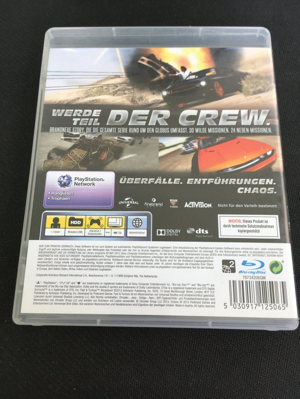 Sony Giochi: Fast & Furious Showdown - Playstation 3 / PS3 – Usato da St.Gallen venduto da Punktchen01 1