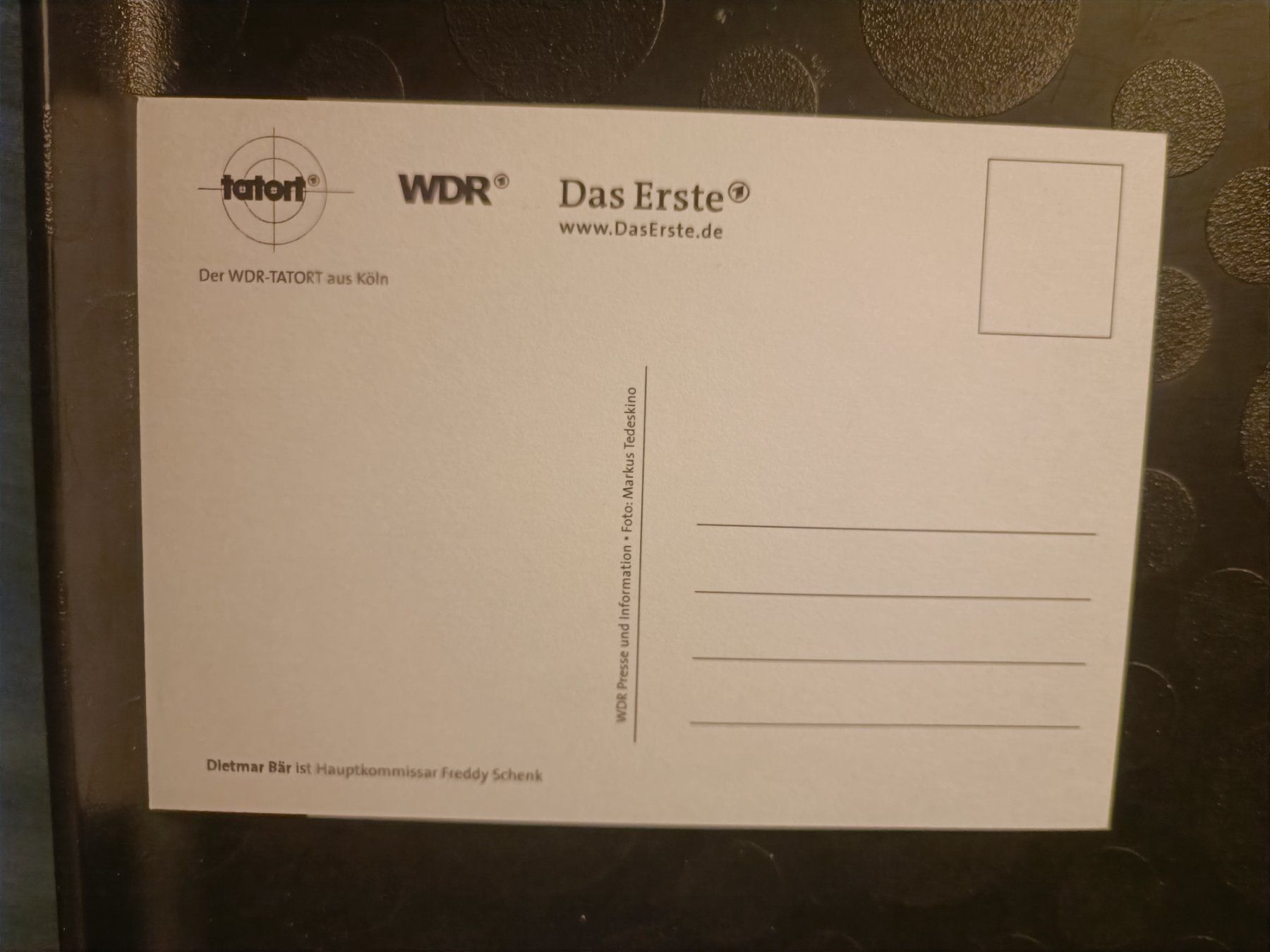Autogramme: Dietmar Bär - auf Tatort Autogrammkarte – Gebraucht aus Menziken von  1