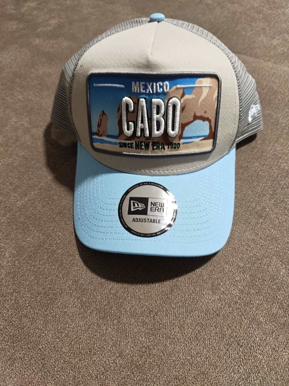 Autres vêtements & accessoires: New Era Cap Cabo Mexico Trucker Mesh beige-hellblau – Neuf (Voir description) à Seon par chf_g29b