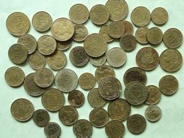 France: Lot (2) de 50 pièces centimes, 1962 - 1997