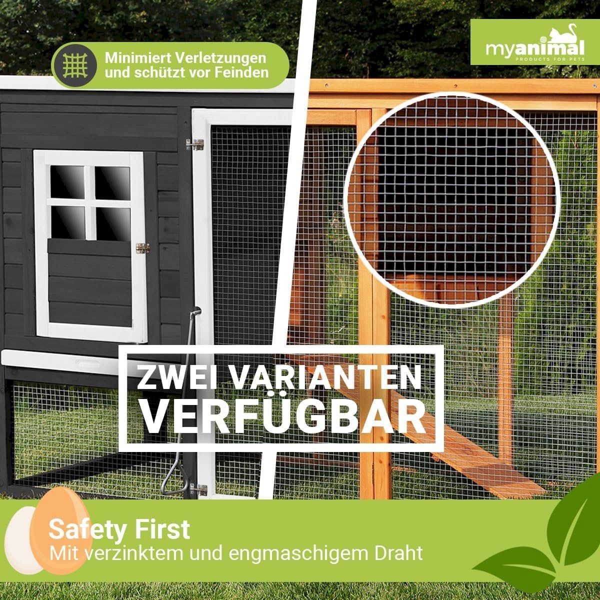 Gabbie, trasporto & Sicurezza: Hühnerstall für 4 Hühner Grau – Nuovo e nell'imballaggio originale da Bottighofen venduto da zaap 4