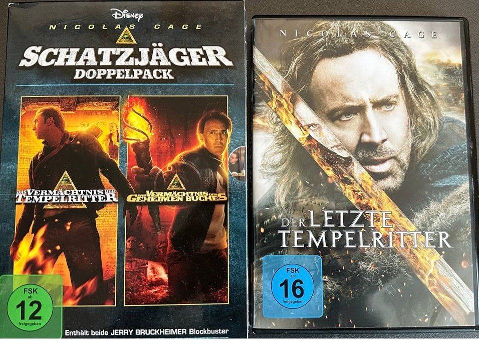 Tutti i DVDs: Nicolas Cage - Schatzjäger Doppelpack & Letzter Tempelritter – Usato da Beringen venduto da Mantafisch1