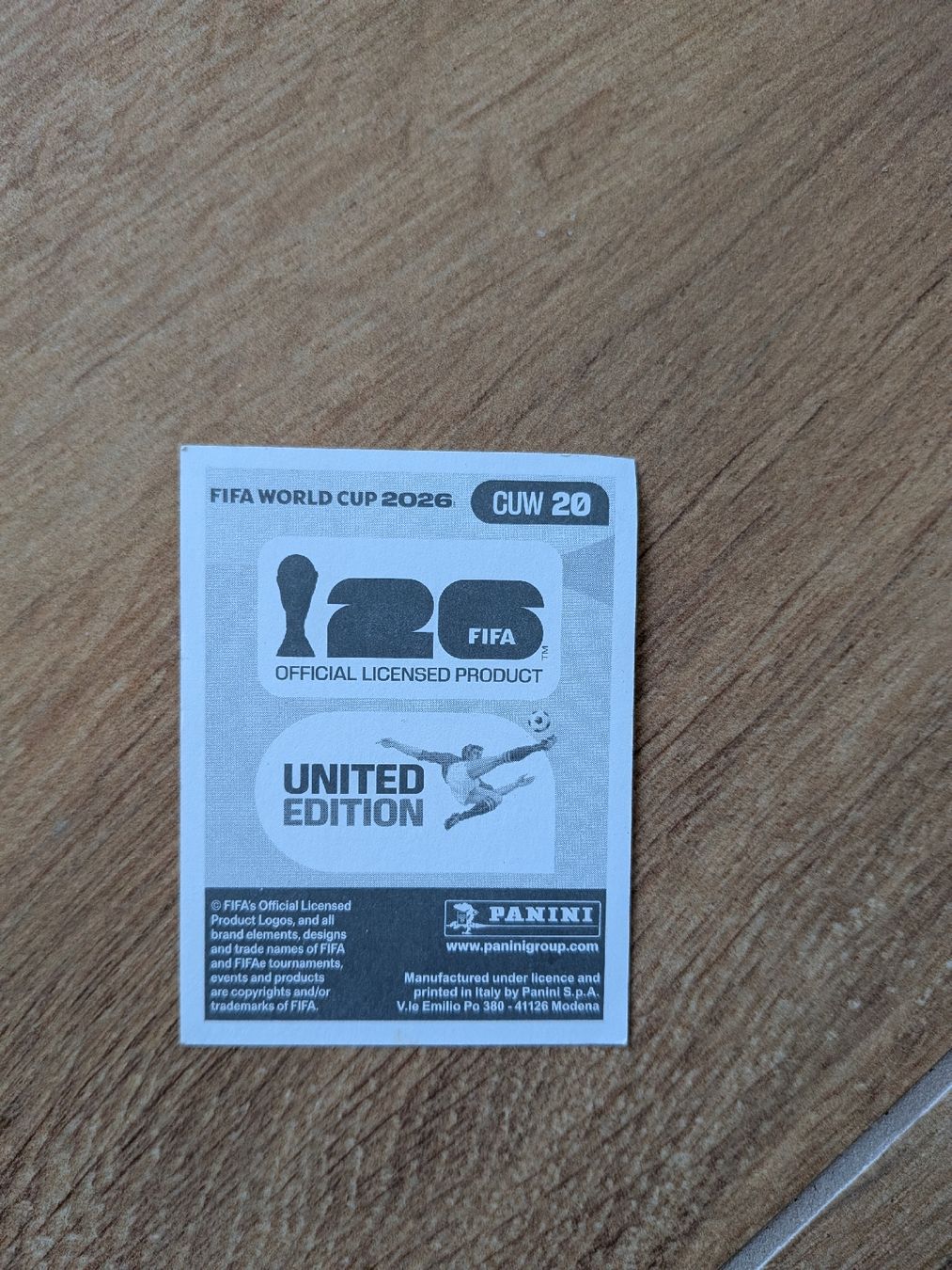 Panini Sammelbilder & Trading cards: Panini Bild CUW 20, Sontje Hansen – Gebraucht aus Eschenbach SG von SanFranciscoCalifornia 1