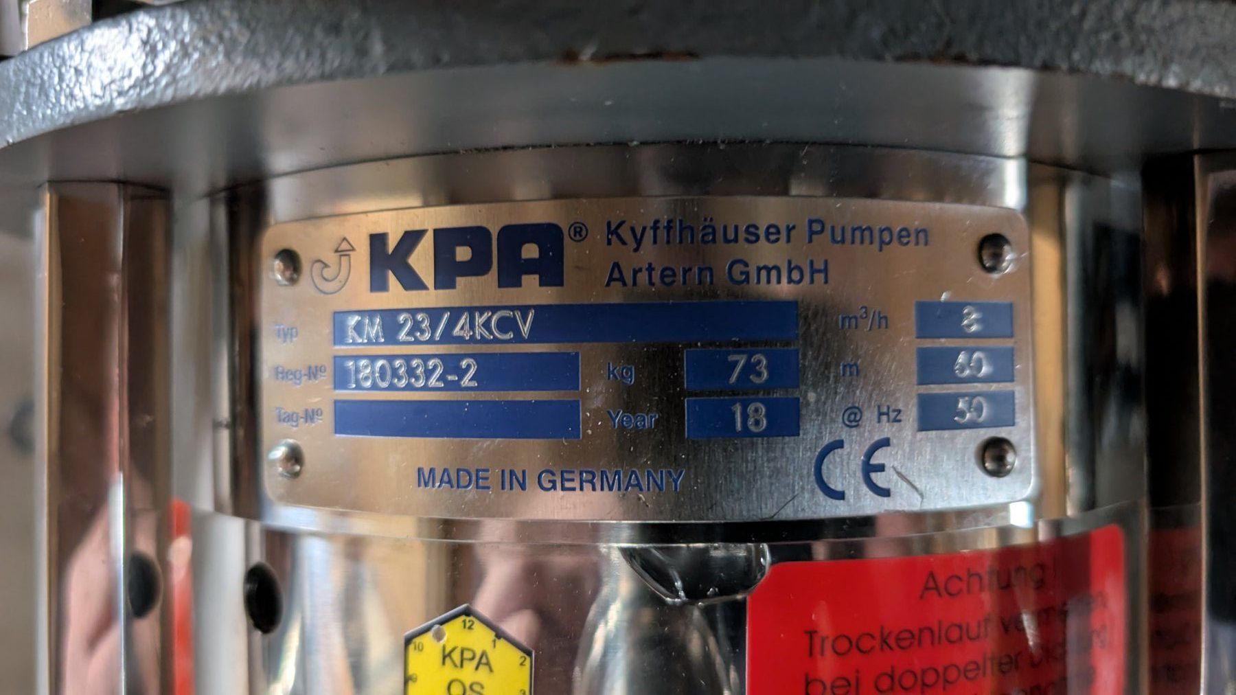 Pompe a diesel & di travaso: Transfer/Lebensmittelpumpe aus Edelstahl – Usato da Lanzenhäusern venduto da Original75
