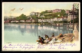 Lugano, Blick auf die Uferpromenade am L