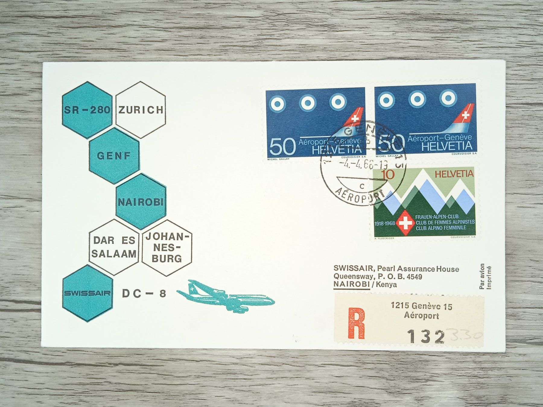 Tutti i francobolli: TR100 Enveloppe + Timbre  Suisse 1968 – Usato da Cousset venduto da Patrick_Collections
