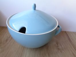 RÖSSLER BLAU HELLBLAU SUPPENSCHÜSSEL Ø 22 ORIGINAL 60 ER J