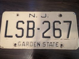 Altes USA Nummernschild New Jersey