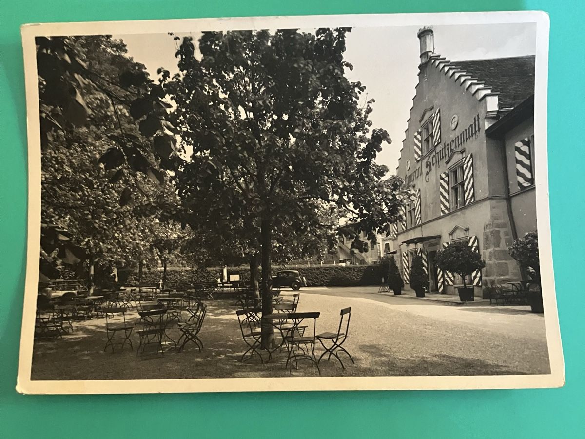 Cartoline postali: Ansichtskarte Restaurant Schützenmatt Solothurn 1935 – Usato da Bauma venduto da Baumer71