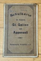 RANDEGGER SCHULKARTE DER KANTONE ST. GALLEN APPENZELL 1909