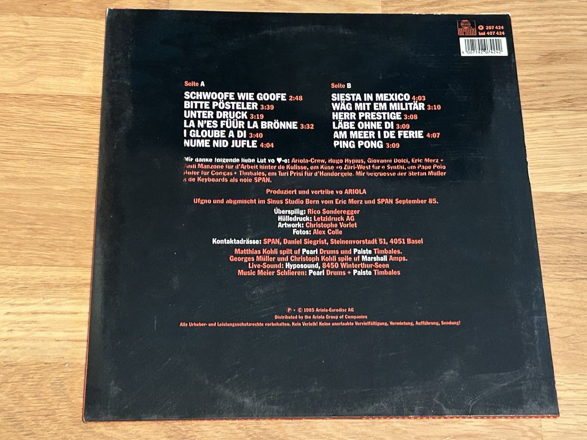 Vinyles: Span. 1985. Spanoptikum – D'occasion à Faulensee par Mizuno06 1
