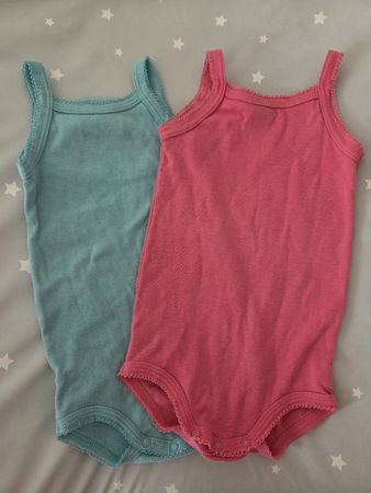 Body Petit Bateau turquoise rose 6m/67cm très bon état