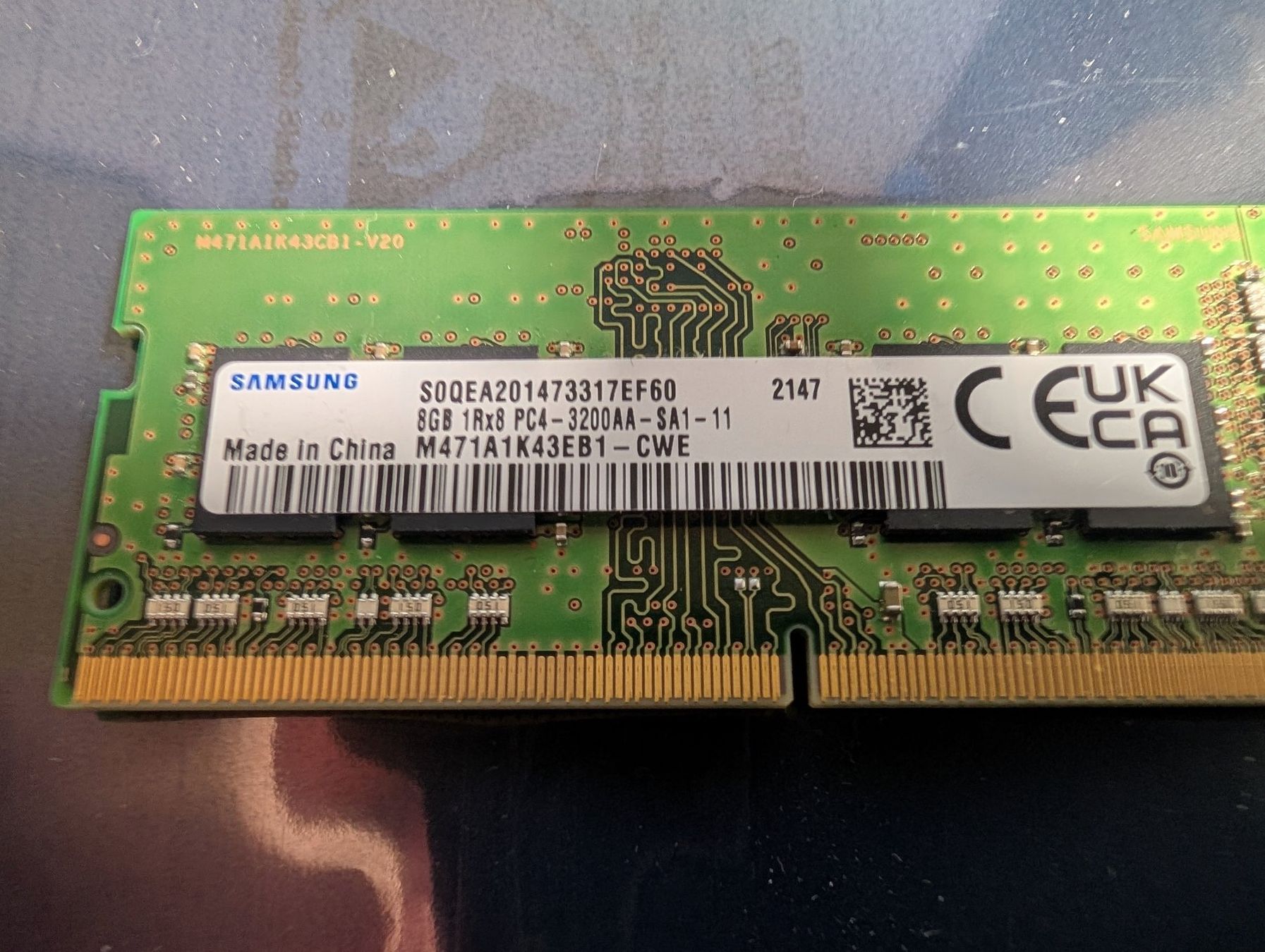 Samsung Memory / RAM: Samsung 8GB 1Rx8 PC4-3200AA – Gebraucht aus Stans von Magas
