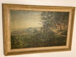 Rupert Kamm 1951 (1909-1993) Landschaftsgemälde, Wald, Hütte