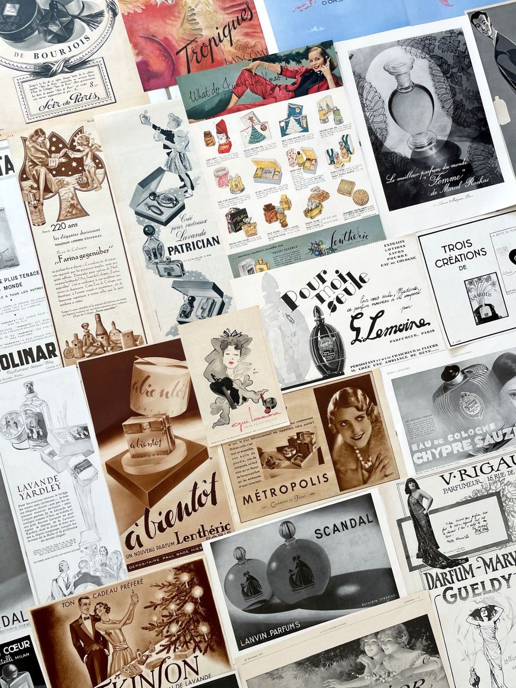 Flaconi: Parfums - 45 alte Werbungen / Publicités 1910/60 – Usato da Savagnier venduto da Ne2065