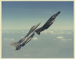 Pressefoto F-16C / F-4G USAF auf Kodak Fotopapier