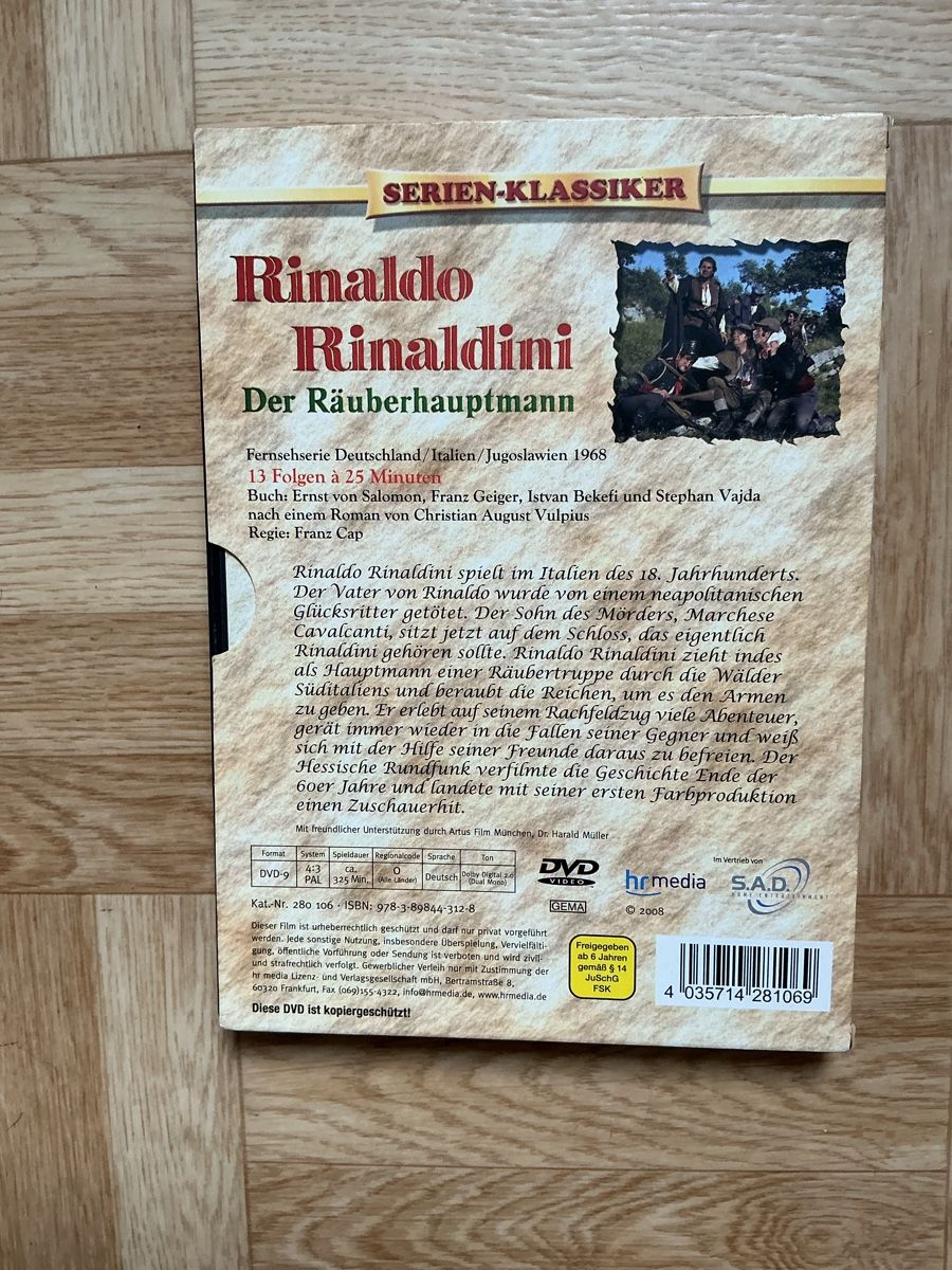Alle DVDs: Rinaldo Rinaldini / Der Räuberhauptmann – Gebraucht aus Kreuzlingen von Schuggerman 1