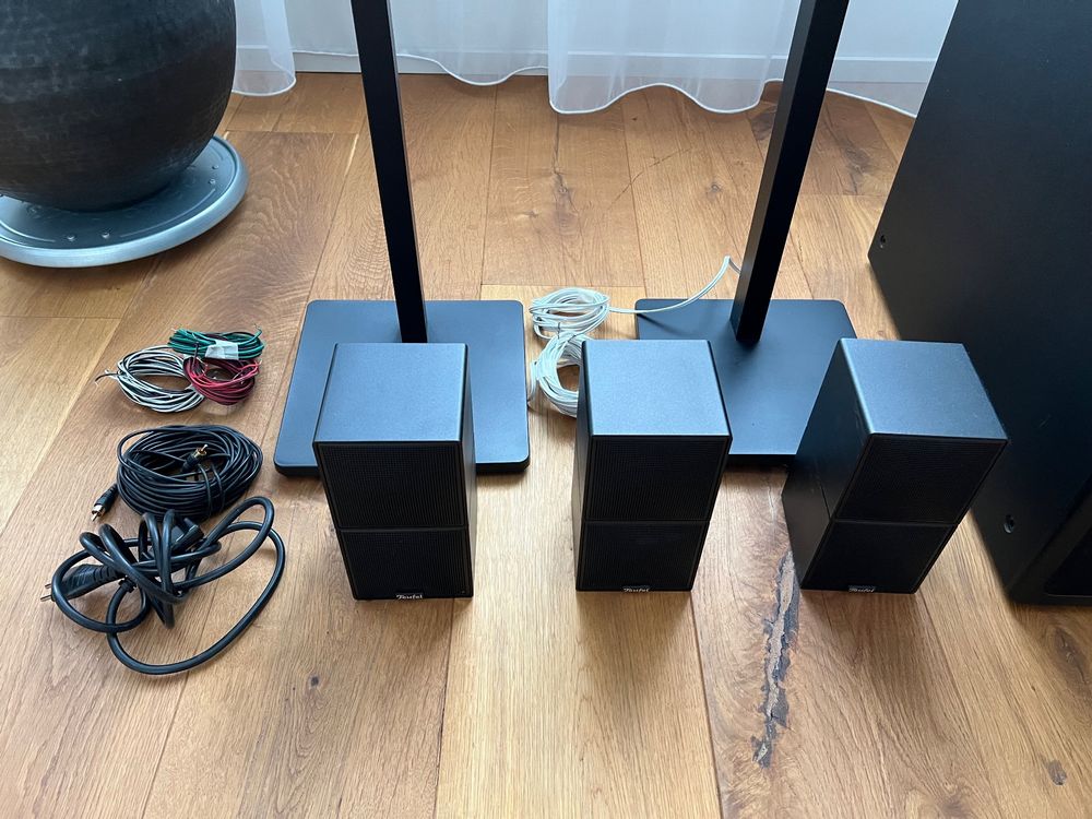 Teufel CUBYCON Power Edition: Sistema Home Theater 5.1 Con Micro Altoparlanti In Alluminio E Subwoofer T 10, Nero