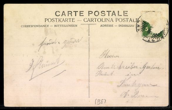 Cartoline postali: AK Lyssach, Wohnhäuser im Unterdorf – Usato da Berlin venduto da bartko-reher 1