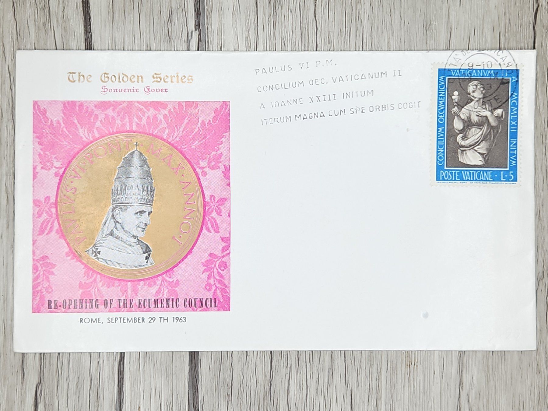 Tutti i francobolli: CL14 Enveloppe + Timbre Vatican 1963 – Usato da Cousset venduto da Patrick_Collections