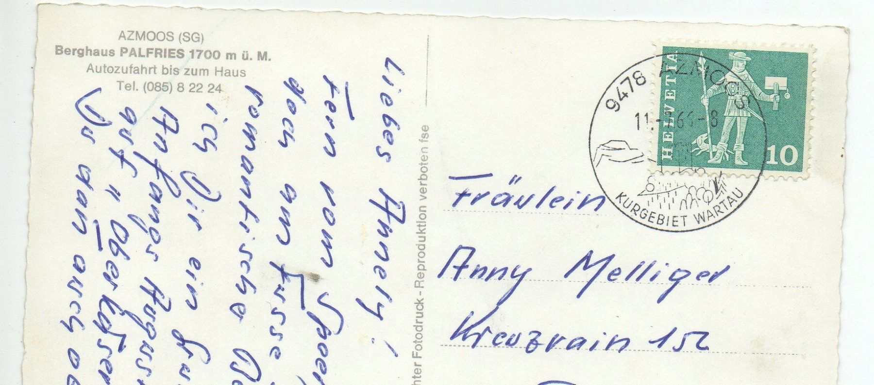 Cartoline postali: AZMOOS Berghaus Palfries – Usato da Jona venduto da philajona 1