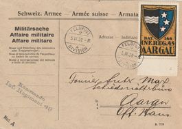 Inf. Reg. 43 Bat. 146 auf Brief Militärsache