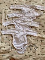 Wickelbodys weiss 4er Set 50/56