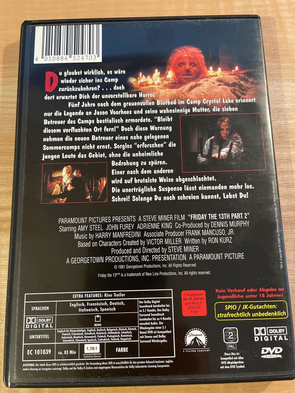 Tutti i DVDs: FREITAG der 13 - TEIL 2 – Usato da Münchenstein venduto da Xmen0 1