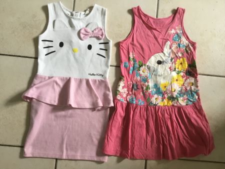 2 H&M Hello Kitty/Häsli Sommerkleider Gr.110/116