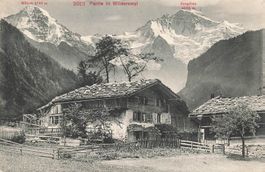 Wilderswil (BE) Dorfblick mit Jungfrau und Mönch