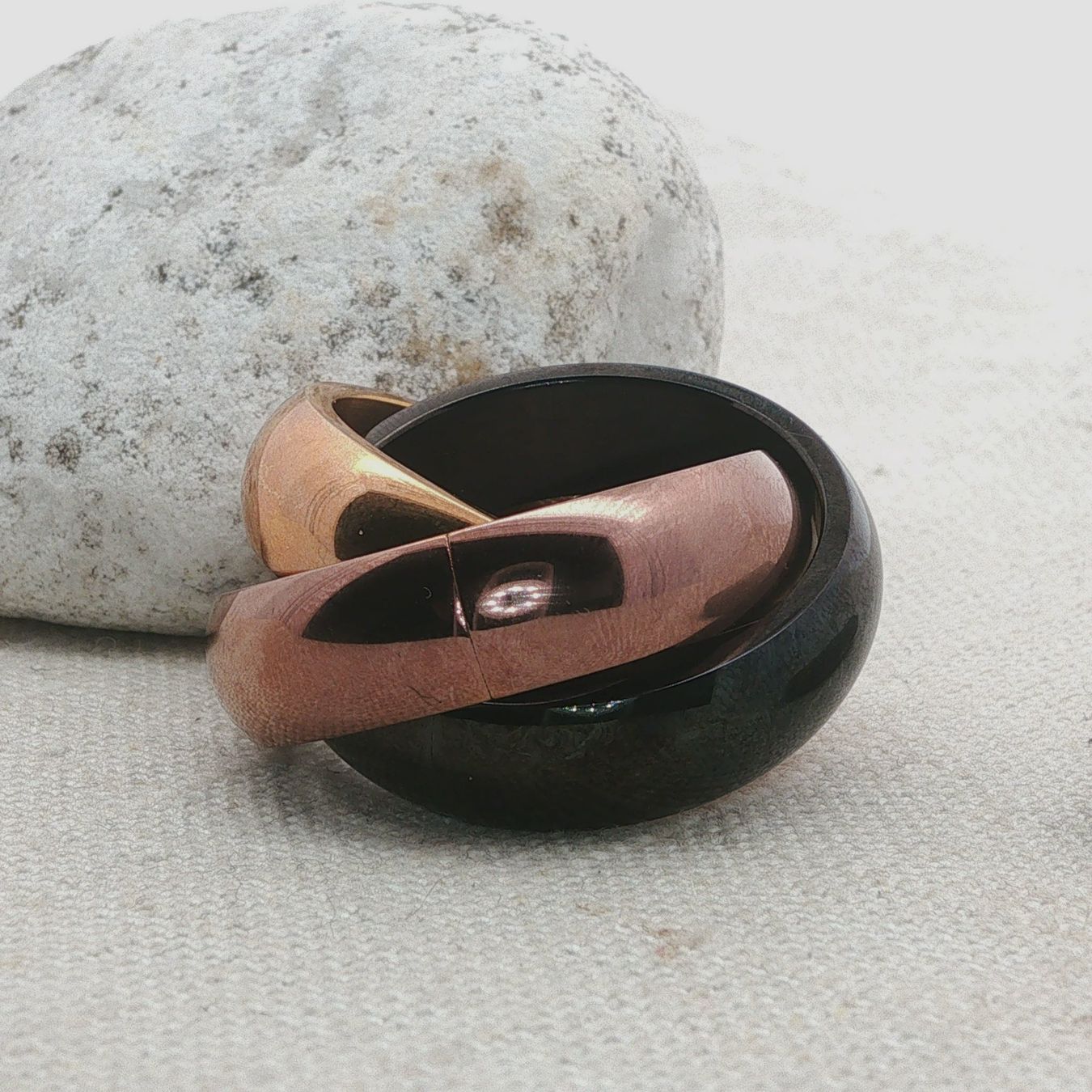 Olga Ribler Anelli: Edelstahl Trinity Ring by Olga Ribler Ringgrösse 62 – Nuovo (secondo la descrizione) da Luzern venduto da Schmuckoutlet