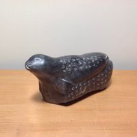 Eskimo Art  signiert - art inuit -  phoque 3-9754