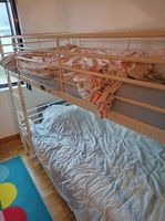 Letto a castello in ferro con 2 materassi