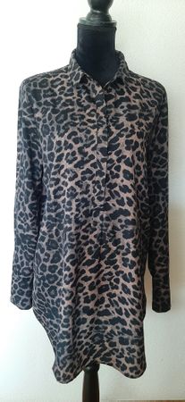 Bluse comma 40 Leo-Muster Damen Hemd 