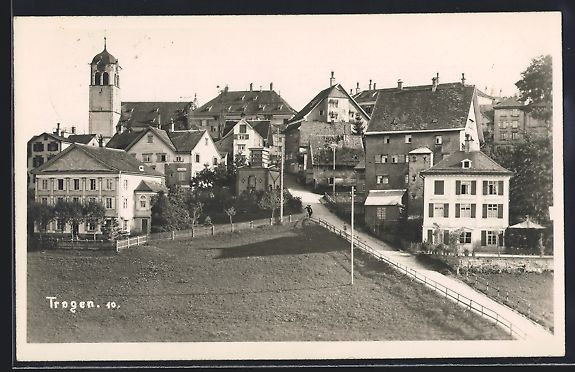 Cartoline postali: Trogen, Ortspartie mit Blick zur Kirche – Usato da Berlin venduto da bartko-reher
