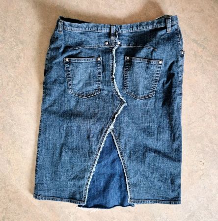 MUSTANG L 40 JEANS ROCK JEANSROCK,  TOP ZU FÜRSTENBERG BLUSE
