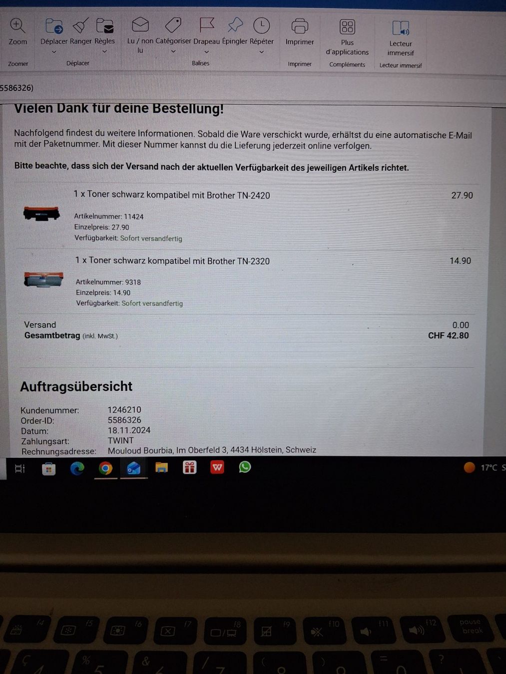 Cartucce per stampanti & toner: 4 Tonner Laser Cartrige Brother – Nuovo e nell'imballaggio originale da Hölstein venduto da rabie01 5