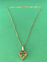 Vergoldet Anhänger Kette (40 cm)
